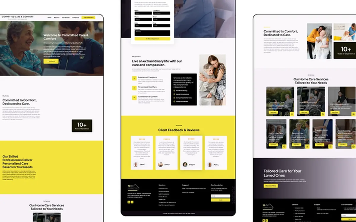 Aperçu du site Committed CC