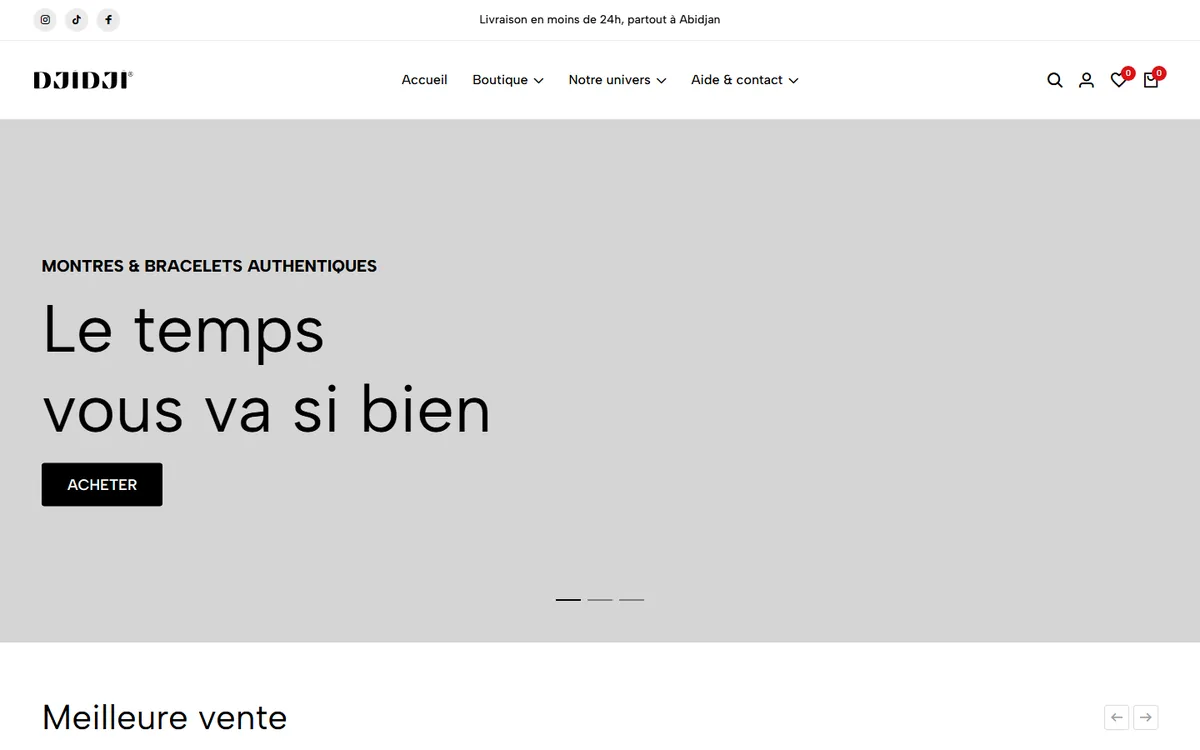 Page d'accueil du site DjiDji