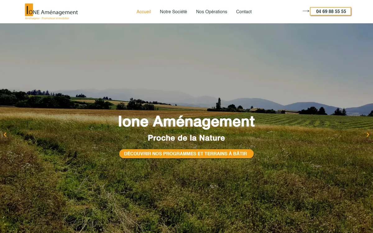 Aperçu du site Ione Aménagement