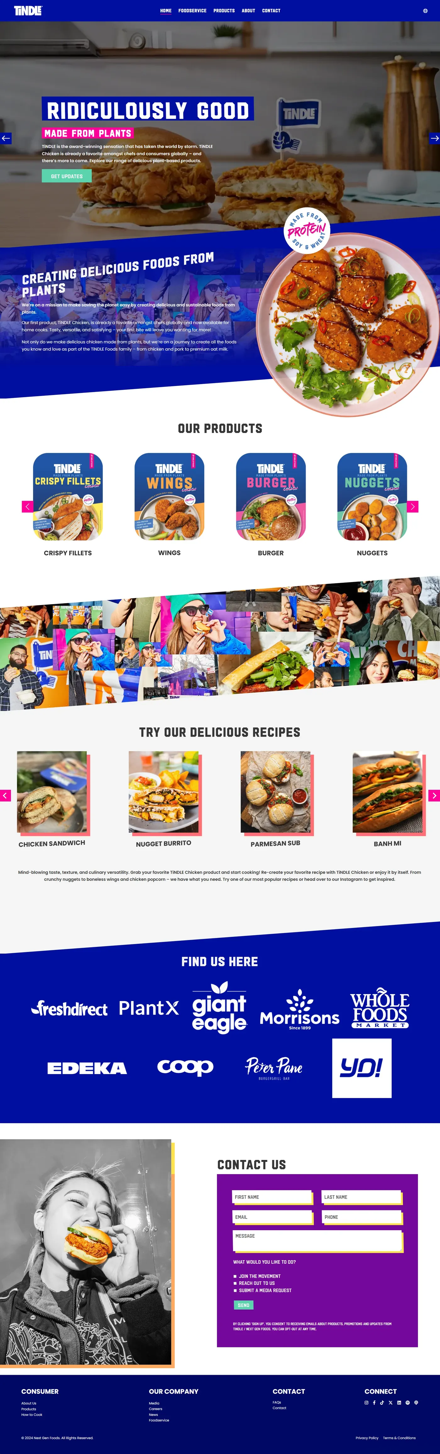 Tindle Foods — Redesign — aperçu 1